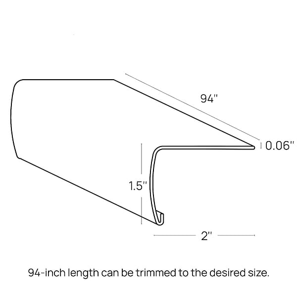 Hudson Espresso 2x1.5x94" VersaEdge Xtra Tall Stair Nose by Versatrim