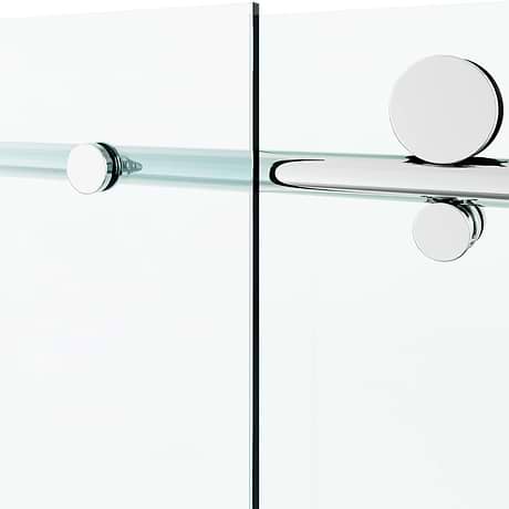 Volare 72x76 Reversible Sliding Shower Door with Clear Glass in Chrome