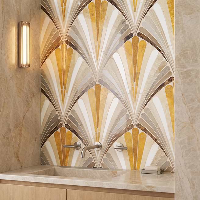 ELEGANT, ORNATE MARBLE