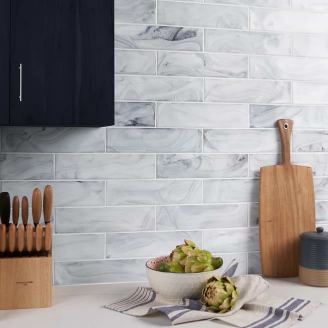The movement of marble, the shine of glass