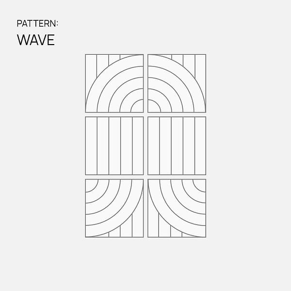 Elizabeth Sutton Arc Wave Desert Beige 12x12 Honed Marble and Terrazzo Mosaic Tile