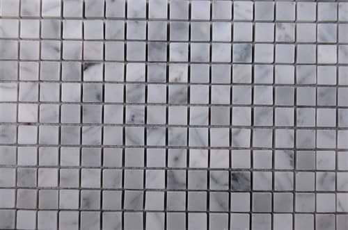 WHITE CARRERA 3/4x3/4 MARBLE TILE_1