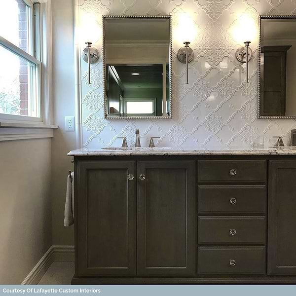 Byzantine Florid Bianco White 6x7 Arabesque Polished Ceramic Wall Tile