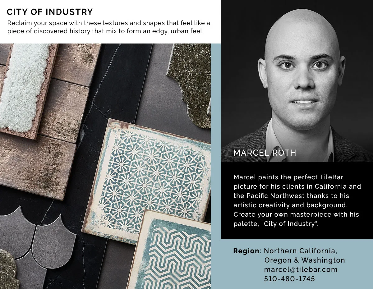 Industrial Tile Palette Moodboard