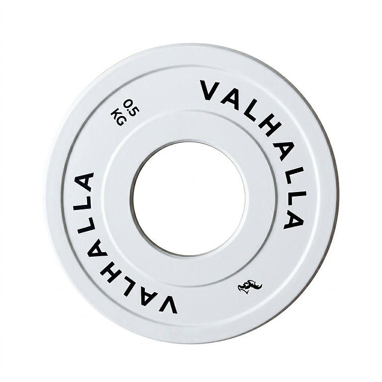 צלחת משקל אולימפית 0.5 ק"ג VALHALLA עם ציפוי גומי וליבת מתכת לכיול מדויק