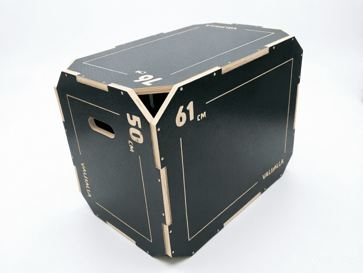 VA094B Wooden Plyometric Box 2 קופסה פליאומטרית מעץ 50-61-76 ס"מ / Wooden plyometric box jump – תמונה 1