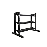 מעמד משקולות הקס מקצועי 3 קומות VALHALLA שחור - Professional 3-Tier Hex Dumbbell Rack