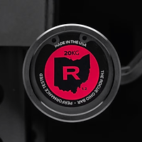 מוט אולימפי Rogue Ohio Bar שחור בגימור Black Oxide עם מסבי ברונזה.