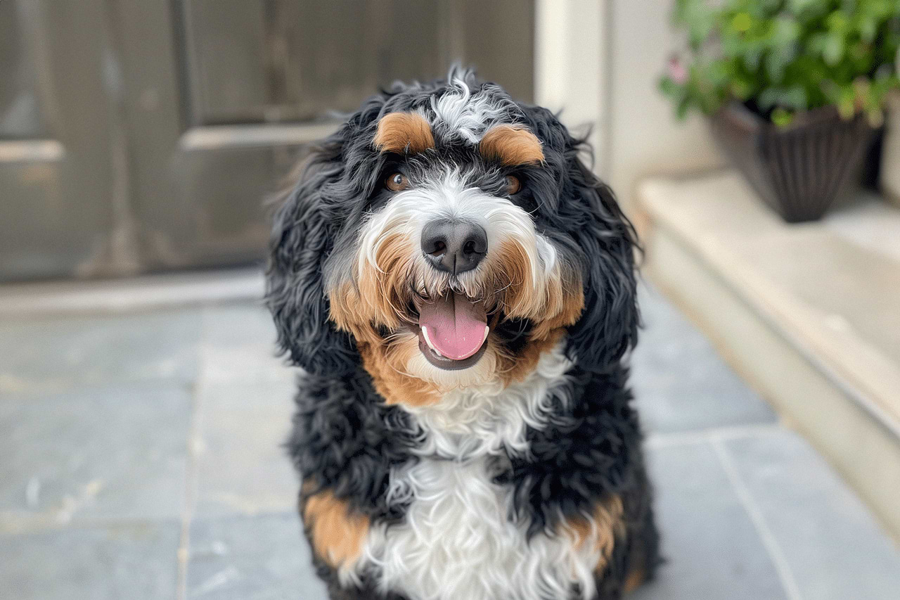 Happy Bernedoodle Adult Dog