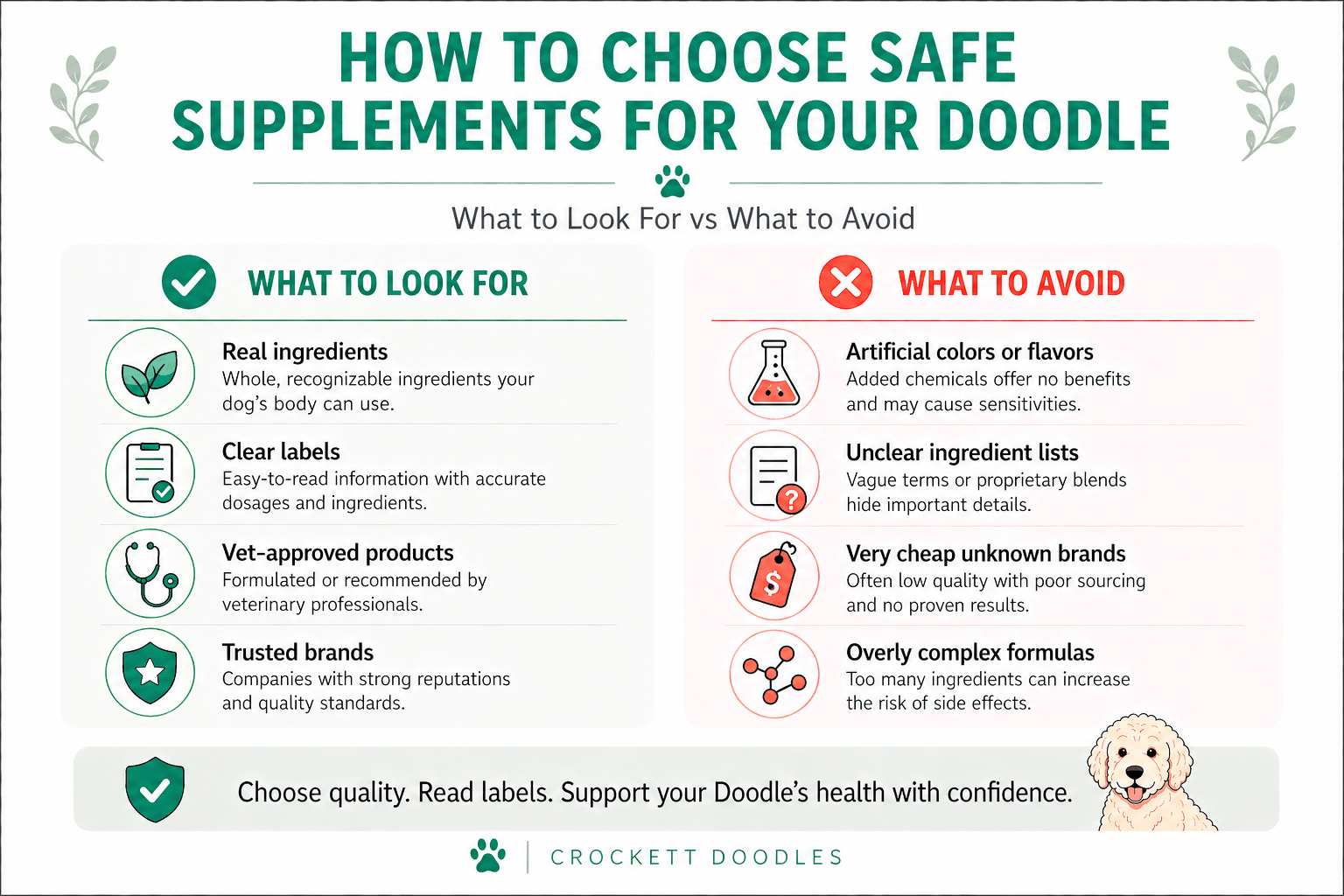 How to Choose Safe Supplements for Your Doodle