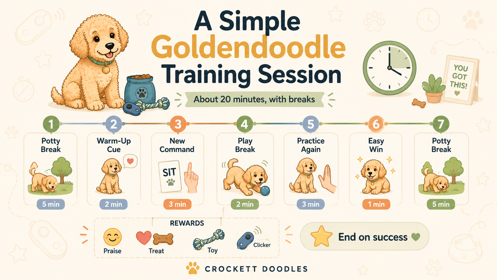 A Simple Goldendoodle Training Session