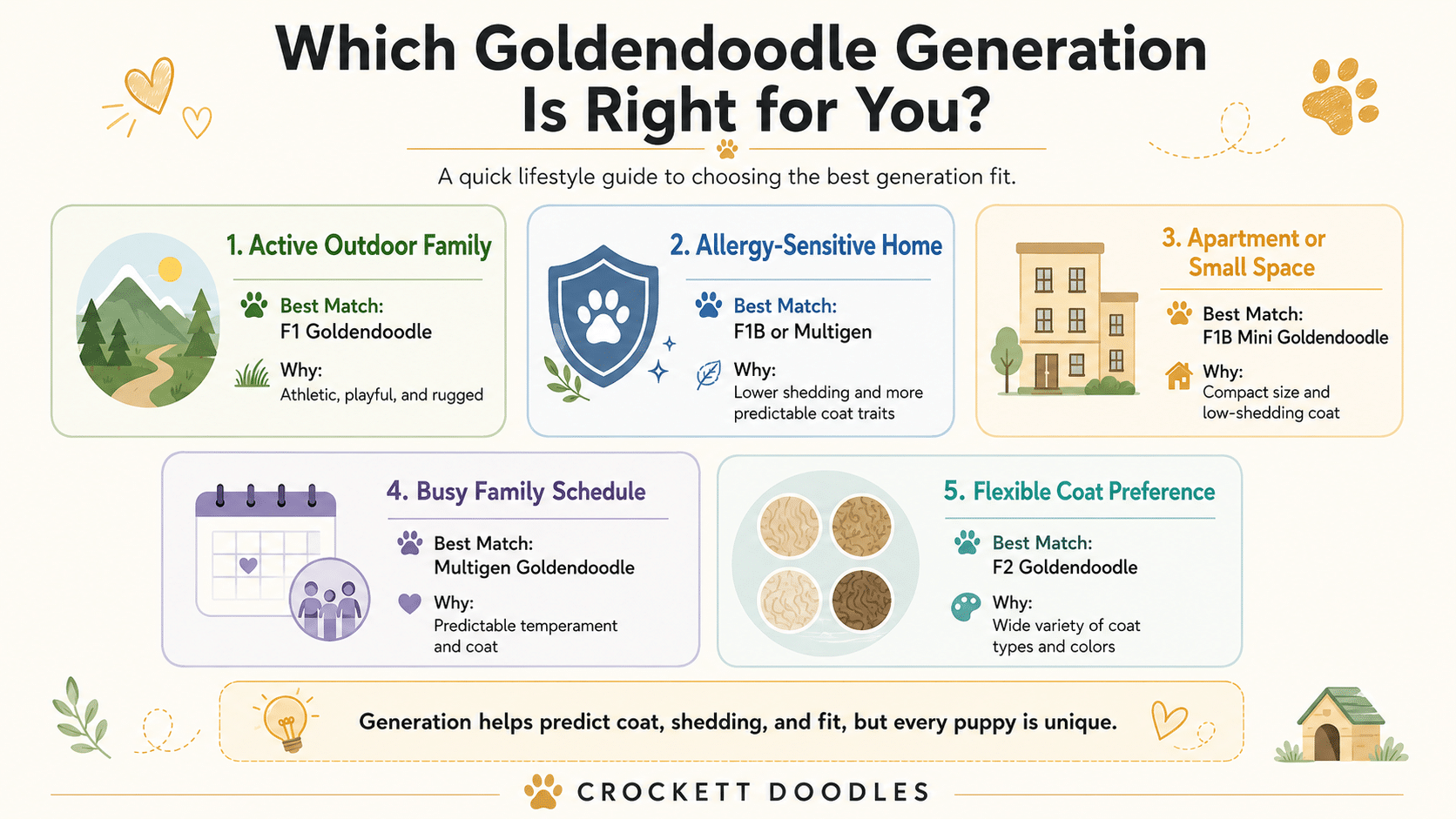 Which Goldendoodle Generation Is Right for Your Home