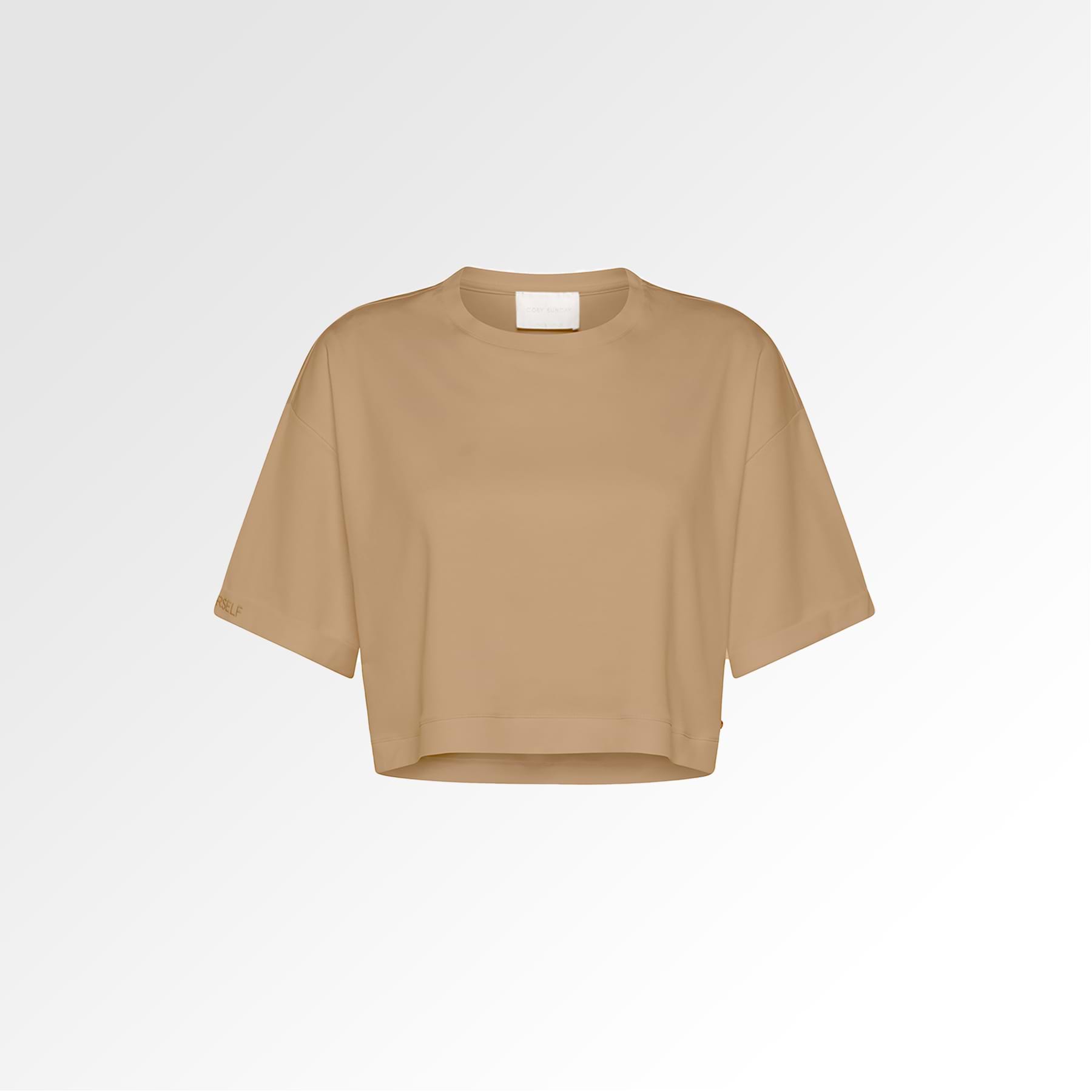 T Shirt Iconic Cropped SKU H1 101 03 Biscotto