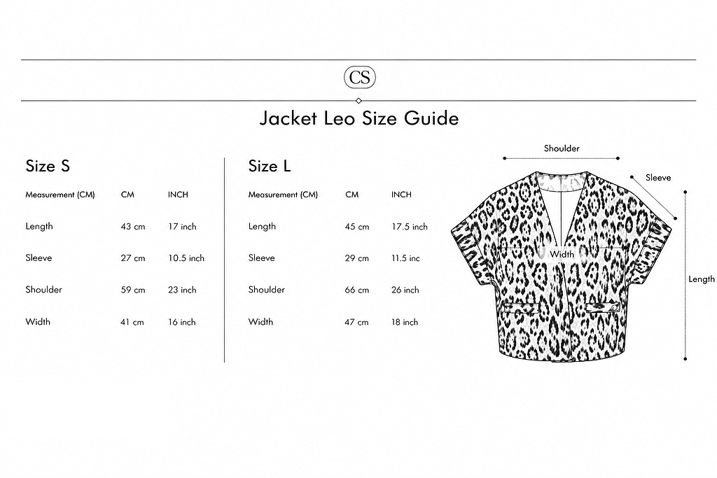 Size Guied Jacket Leo Size Guied Jacket Leo
