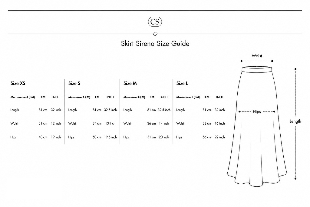 Size Guied Skirt Sirena Size Guied Skirt Sirena