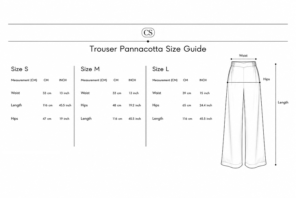 Size Guied Trouser Pannacotta Size Guied Trouser Pannacotta