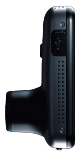 Side view of the Nextbase 622GW dash cam showing the USB port and compact camera design