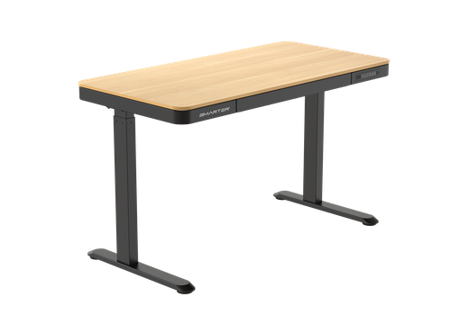 שולחן חכם מתכוונן שחור משולב עץ SMARTER - SMART TABLES