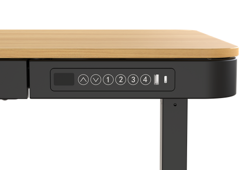 שולחן חכם מתכוונן שחור משולב עץ SMARTER - SMART TABLES