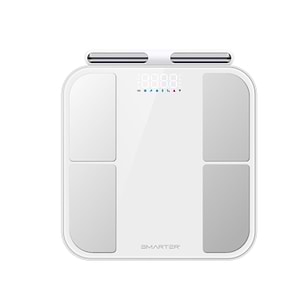 אריזה פגומה - UNIQUE BODY SCALE משקל אדם BMI - צבע לבן SMARTER