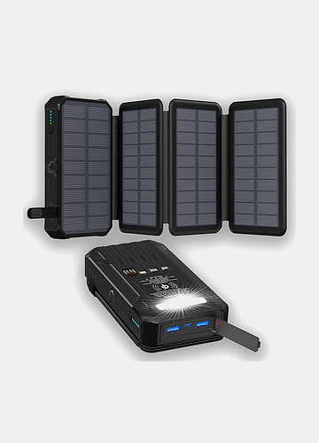 סוללת גיבוי סולרית ניידת  SMARTER Solar power bank - black